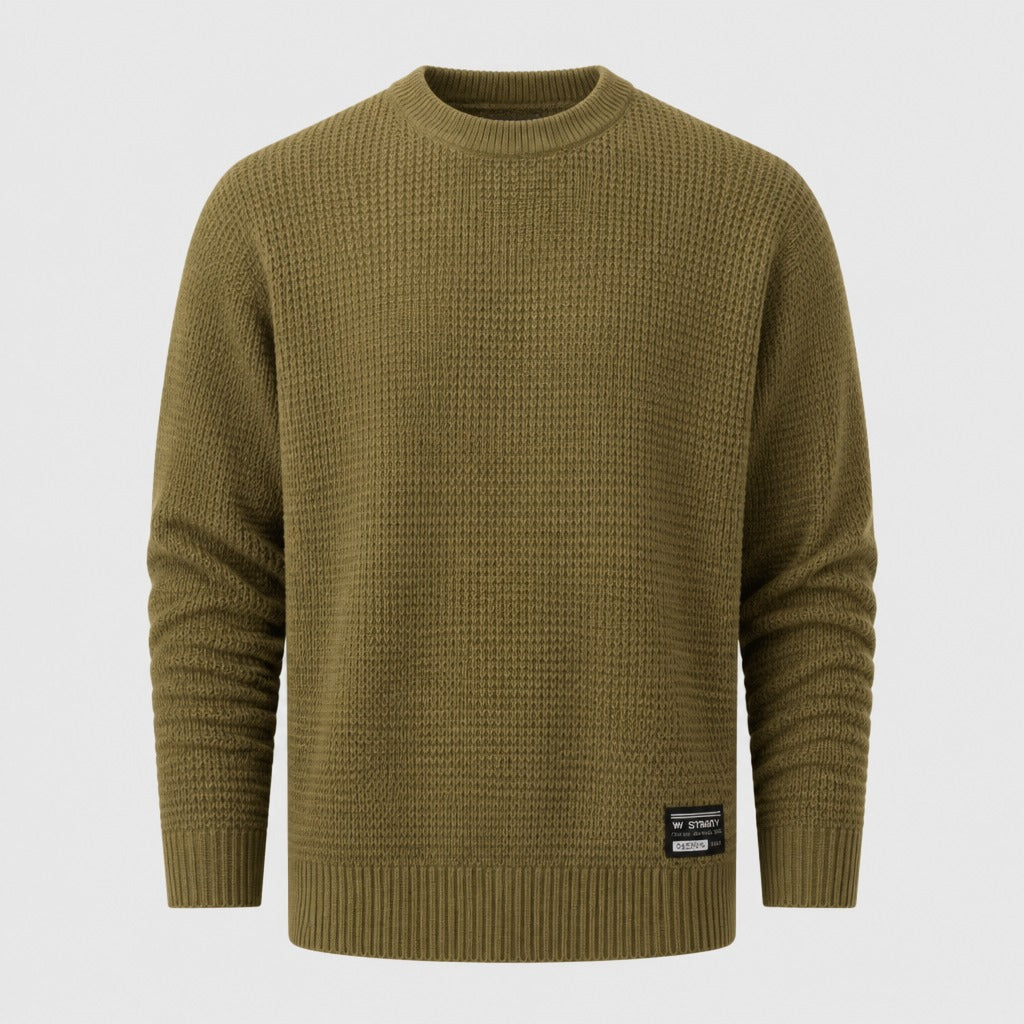 Men’s Crew Neck Knit Jumper Sunstone product front