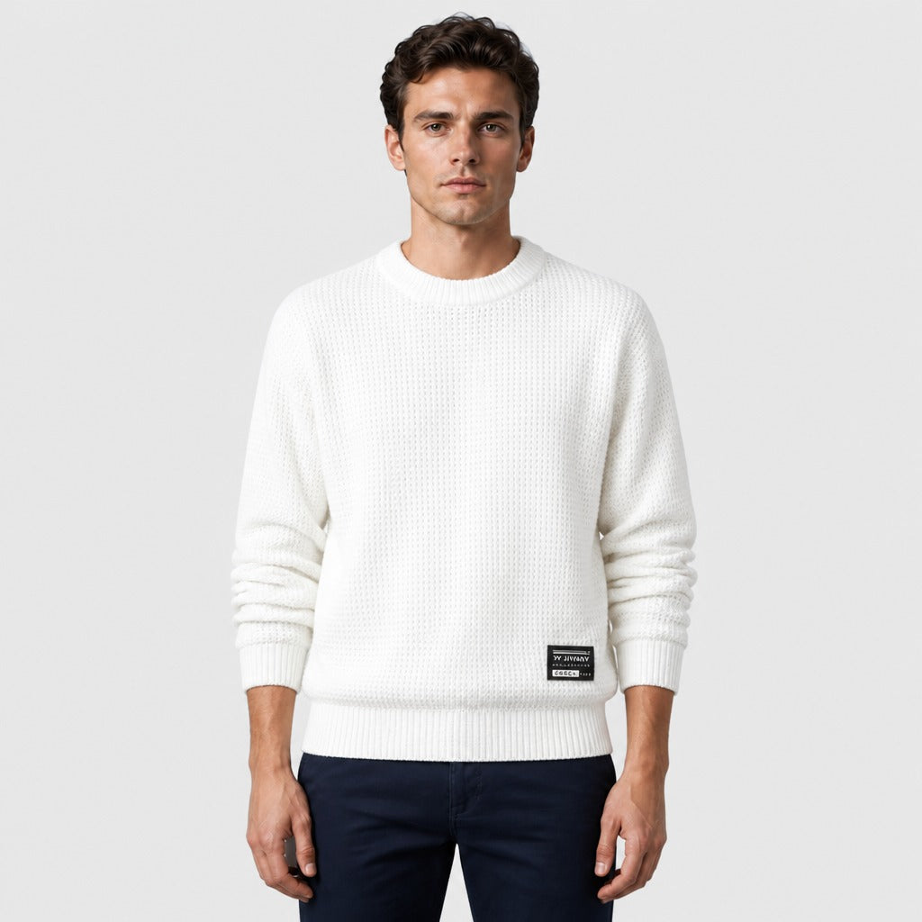 Men’s Crew Neck Knit Jumper White