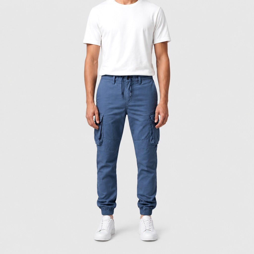 Men’s Cuffed Cargo Joggers Blue