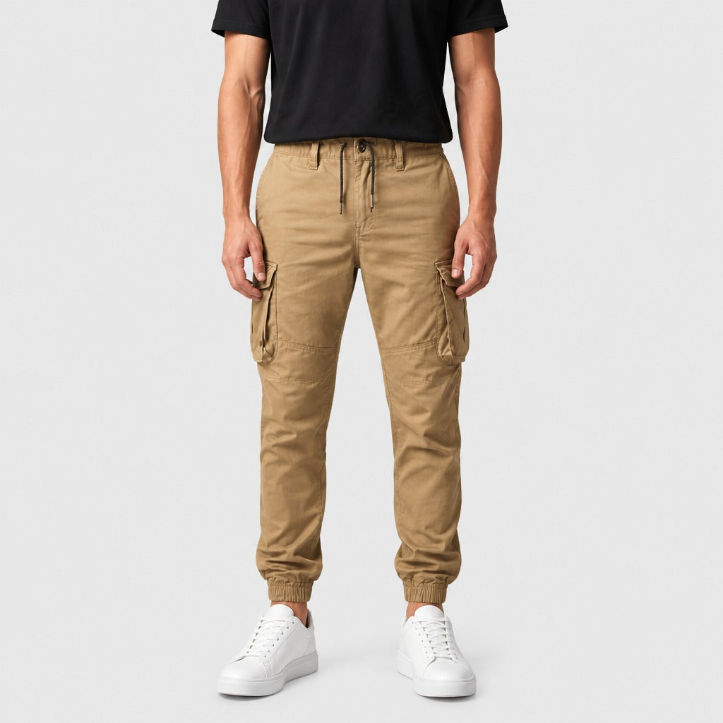 Men’s Cuffed Cargo Joggers Khaki