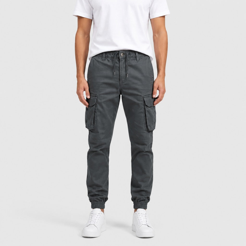 Men’s Cuffed Cargo Joggers Charcoal