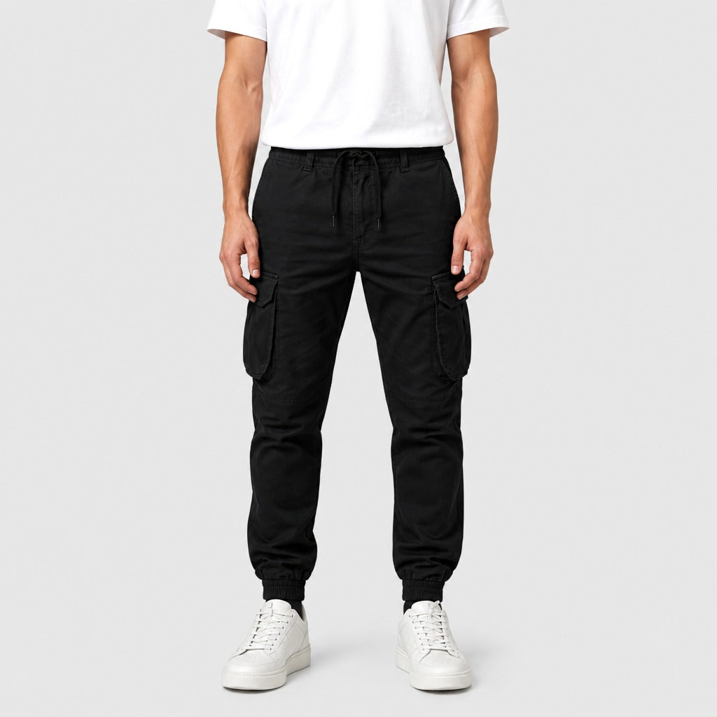 Men’s Cuffed Cargo Joggers Black