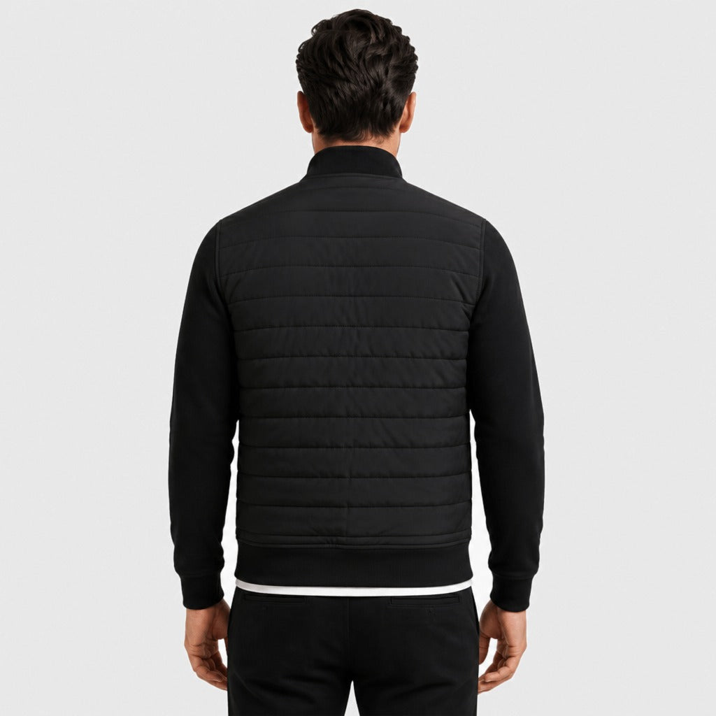 Men’s Duck Down Zip-Up Jacket Black back