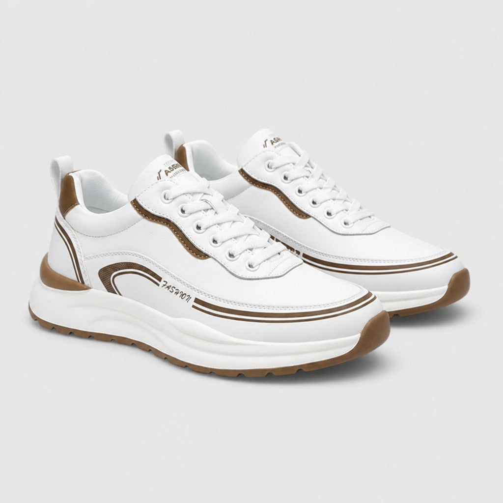 Men’s Fabric Lace-Up Trainers White