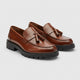 Men’s Faux Leather Slip-On Moccasins Brown pair