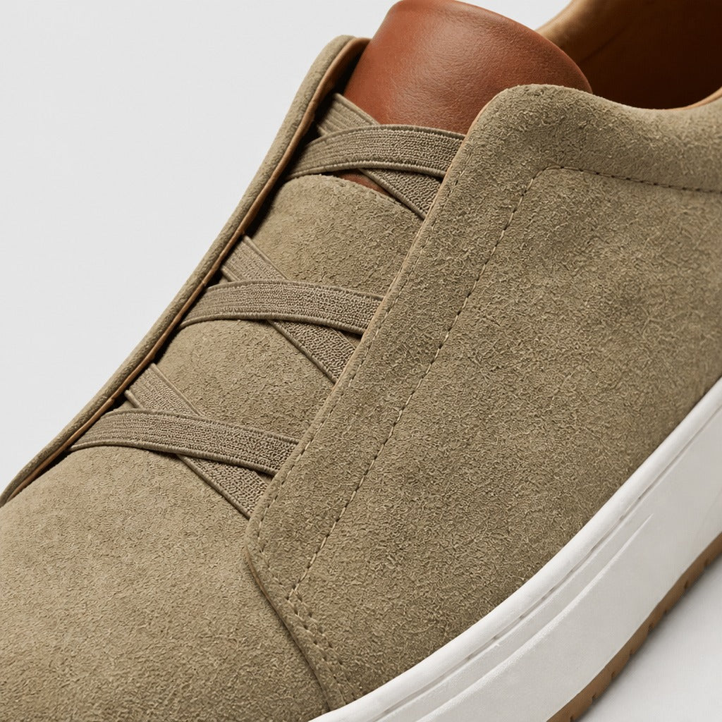 Men’s Faux Leather Slip-On Shoes detail