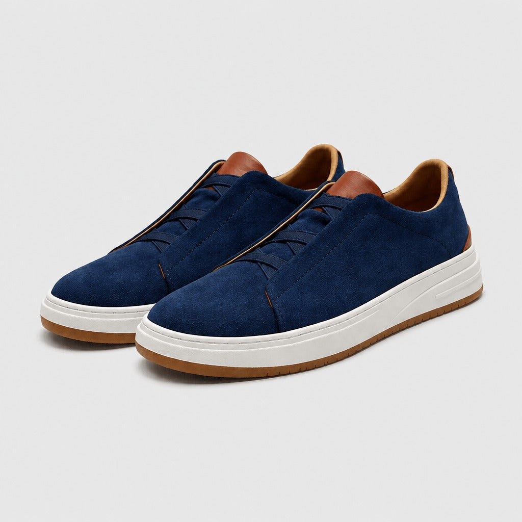Men’s Faux Leather Slip-On Shoes Blue
