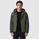 Men’s Fleece Jacket with Detachable Hood Green front