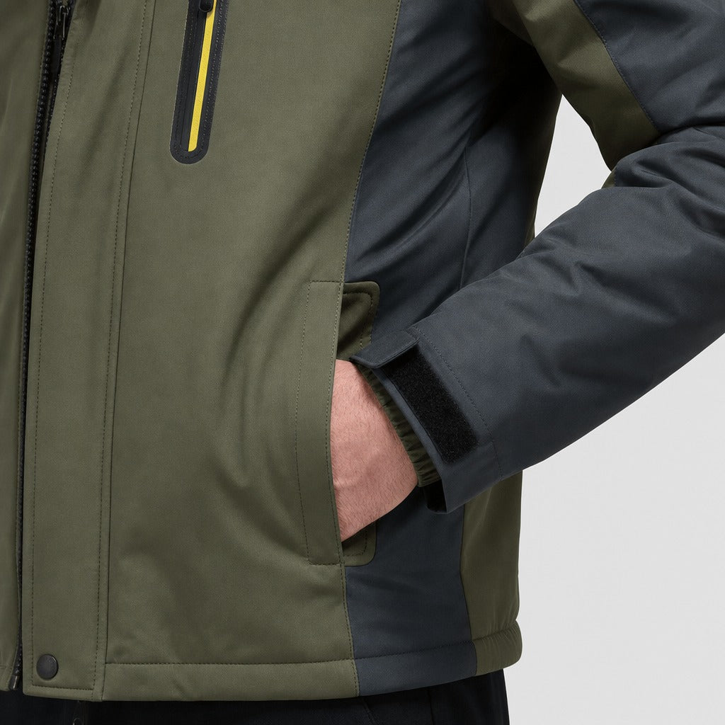 Men’s Fleece Jacket with Detachable Hood detail
