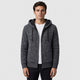 Men’s Fleece-Lined Hooded Zip Cardigan Dark Grey front
