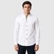 Men’s Grandad Collar Long Sleeve Shirt White front
