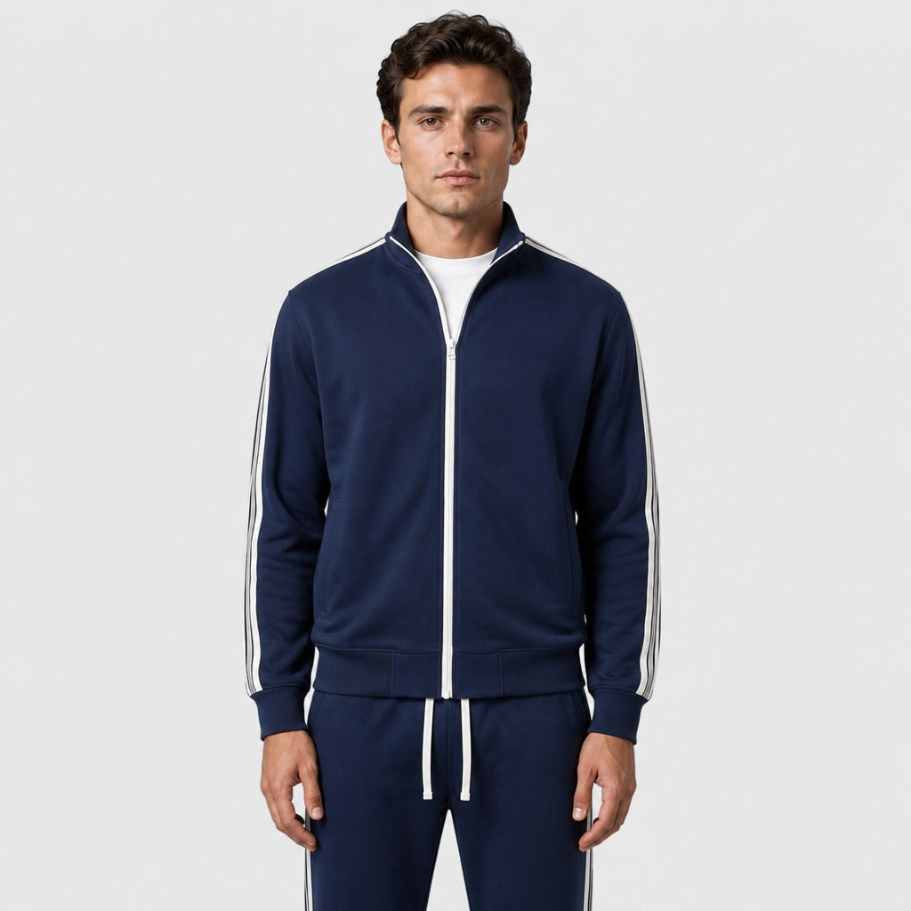 Men’s High-Waisted Cotton Blend Co-ord Set Navy