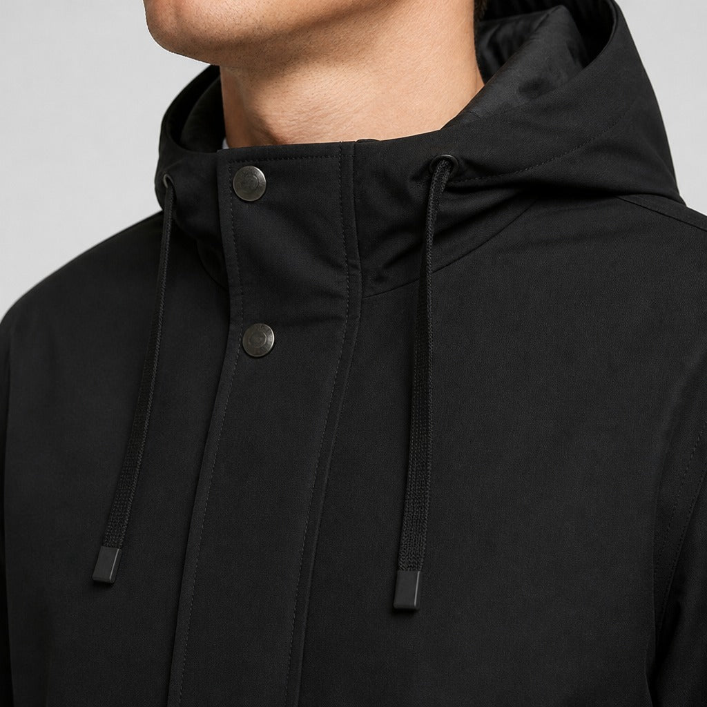 Men’s Hooded Cotton Blend Windbreaker detail
