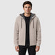 Men’s Hooded Fleece Zip Jacket Beige front