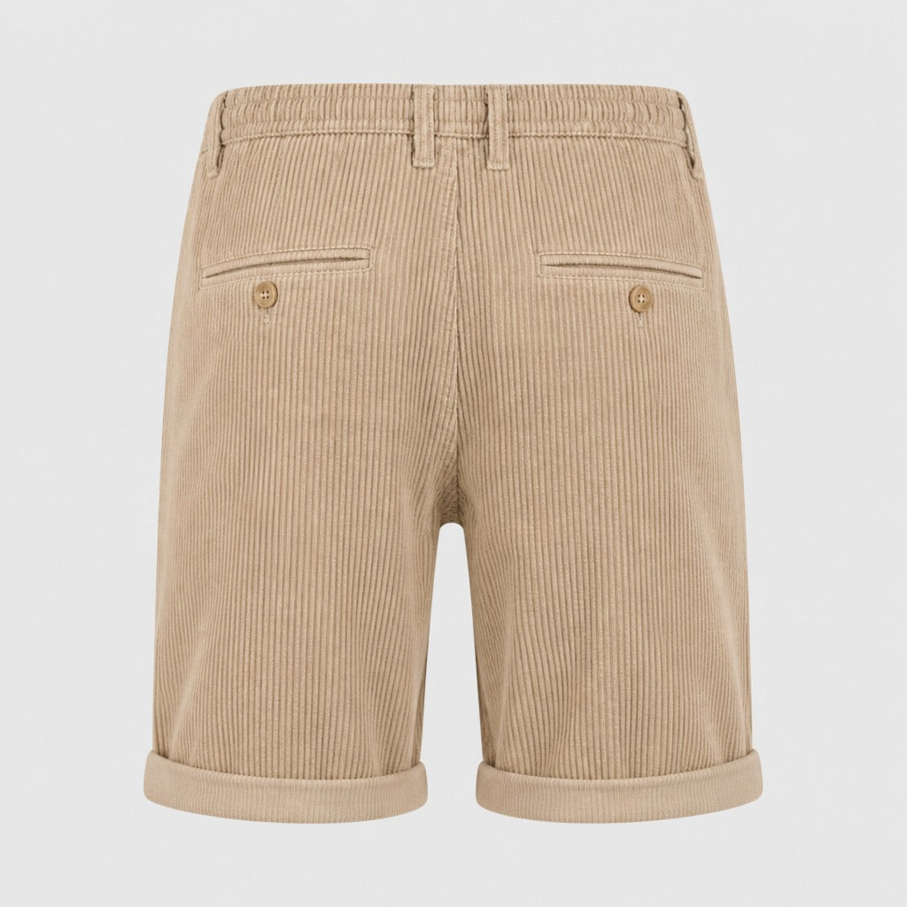 Men’s Knee Length Drawstring Shorts Beige product back