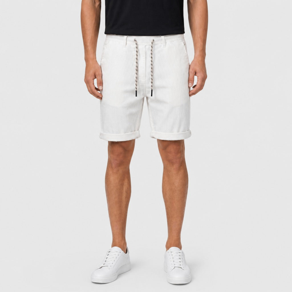 Men’s Knee Length Drawstring Shorts White