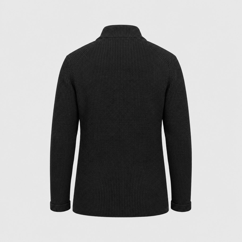 Men’s Knitted Wool Blazer Black product back