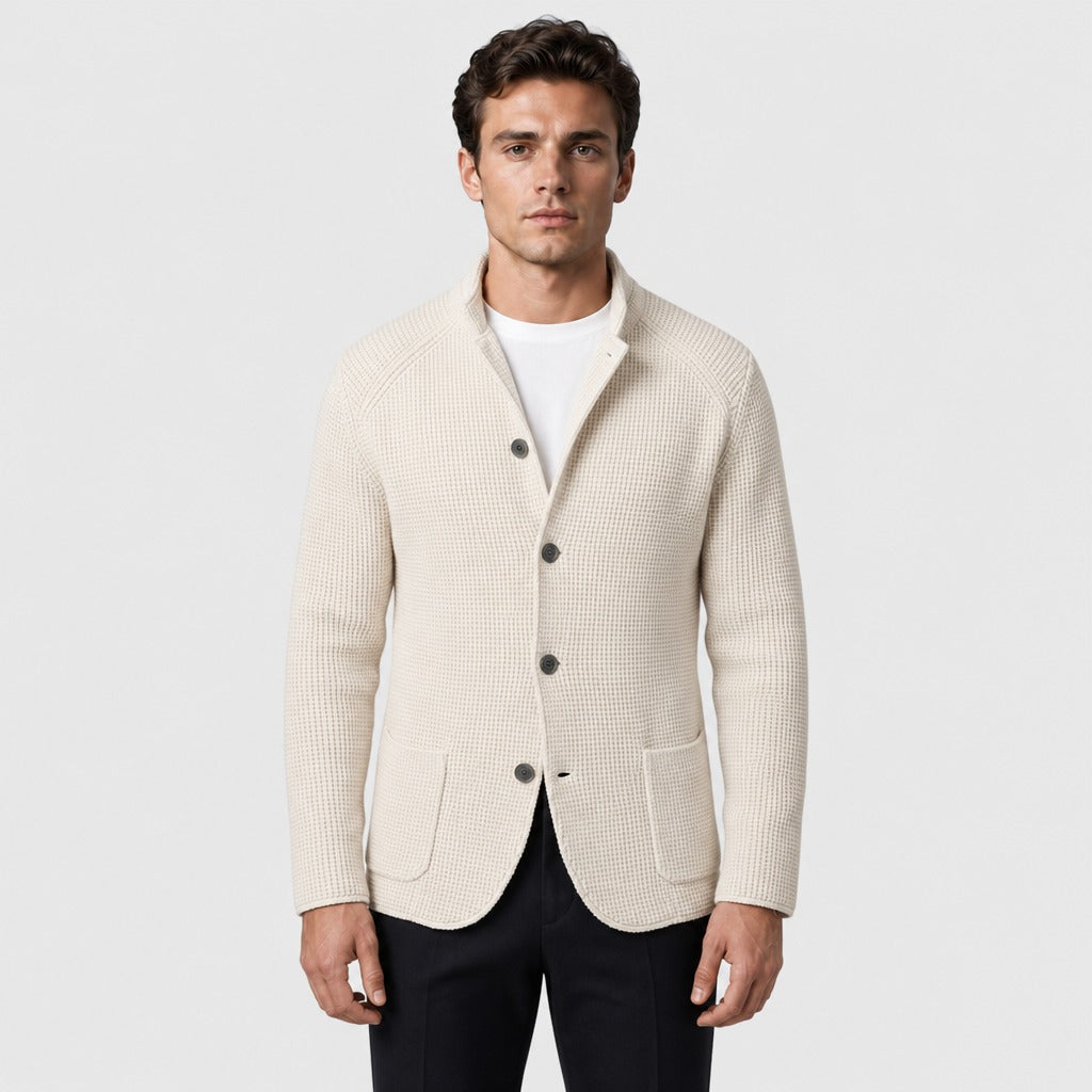 Men’s Knitted Wool Blazer Beige