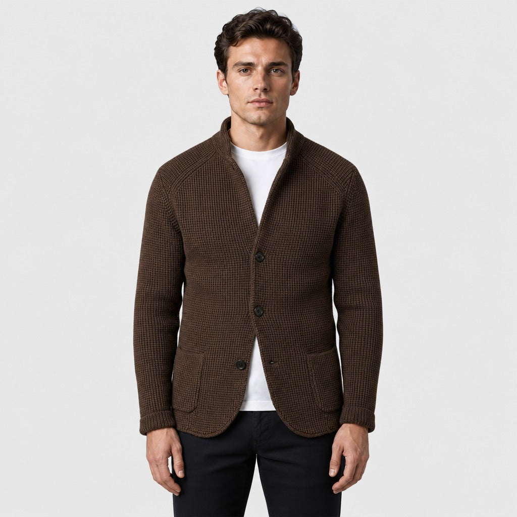 Men’s Knitted Wool Blazer Brown