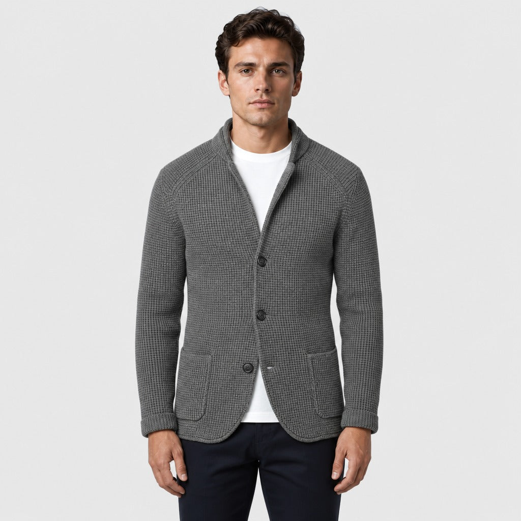 Men’s Knitted Wool Blazer Grey