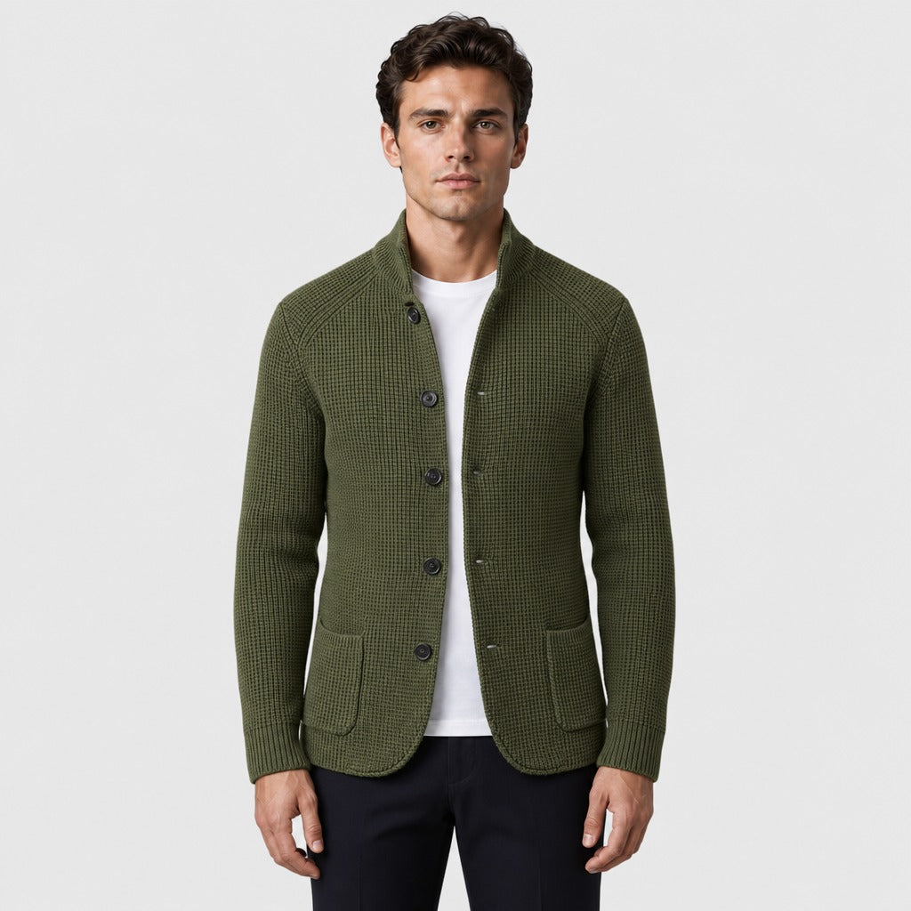 Men’s Knitted Wool Blazer Green