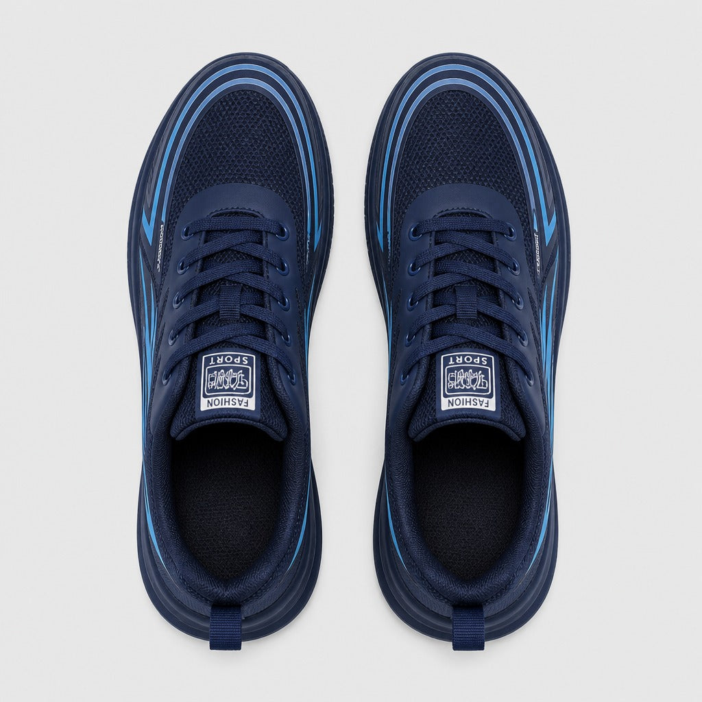 Men’s Lightweight Lace-Up Shoes with EVA Insole Blue top view