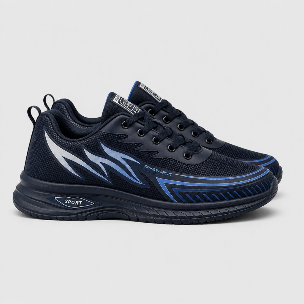 Men’s Lightweight Lace-Up Shoes with EVA Insole Blue side view