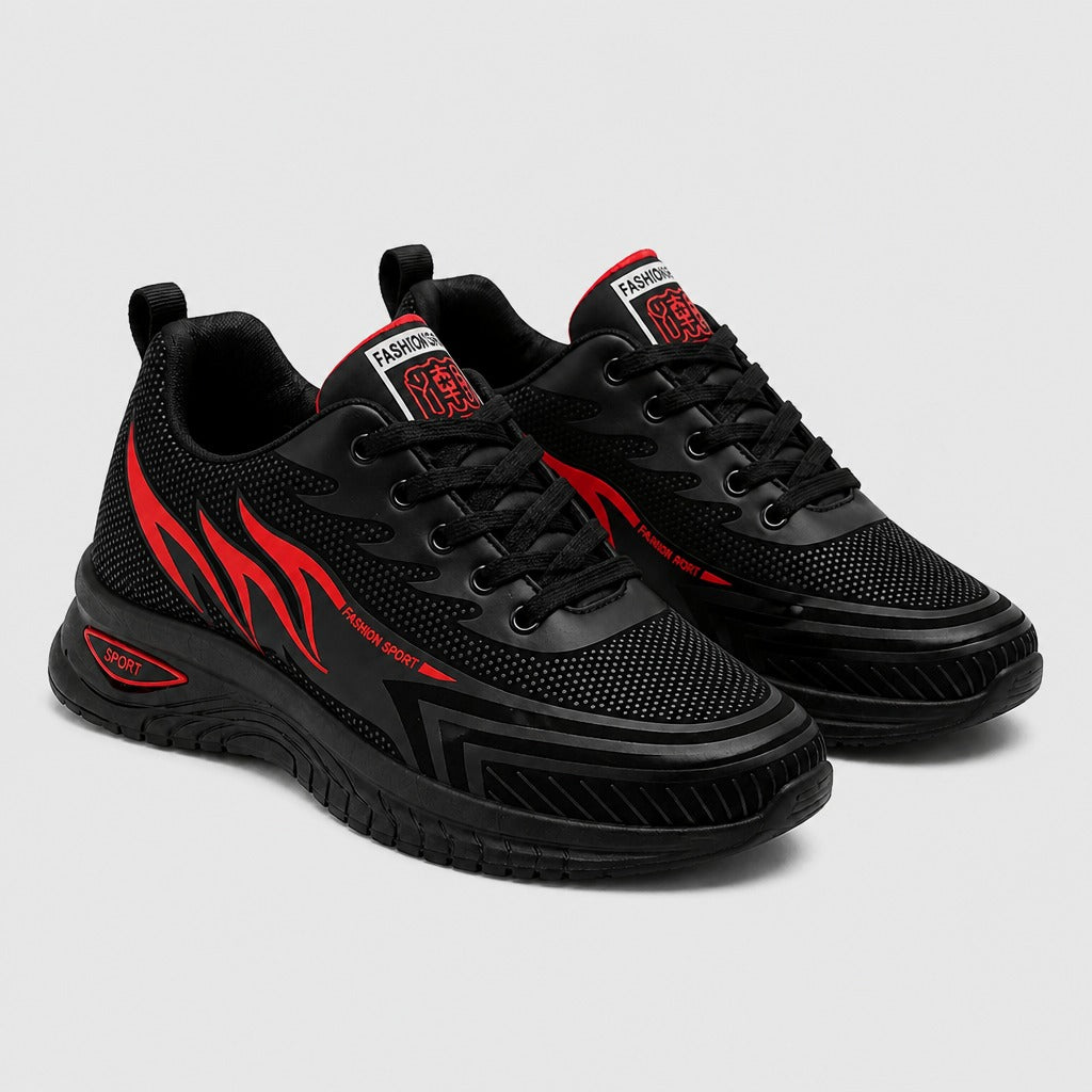 Men’s Lightweight Lace-Up Shoes with EVA Insole Red