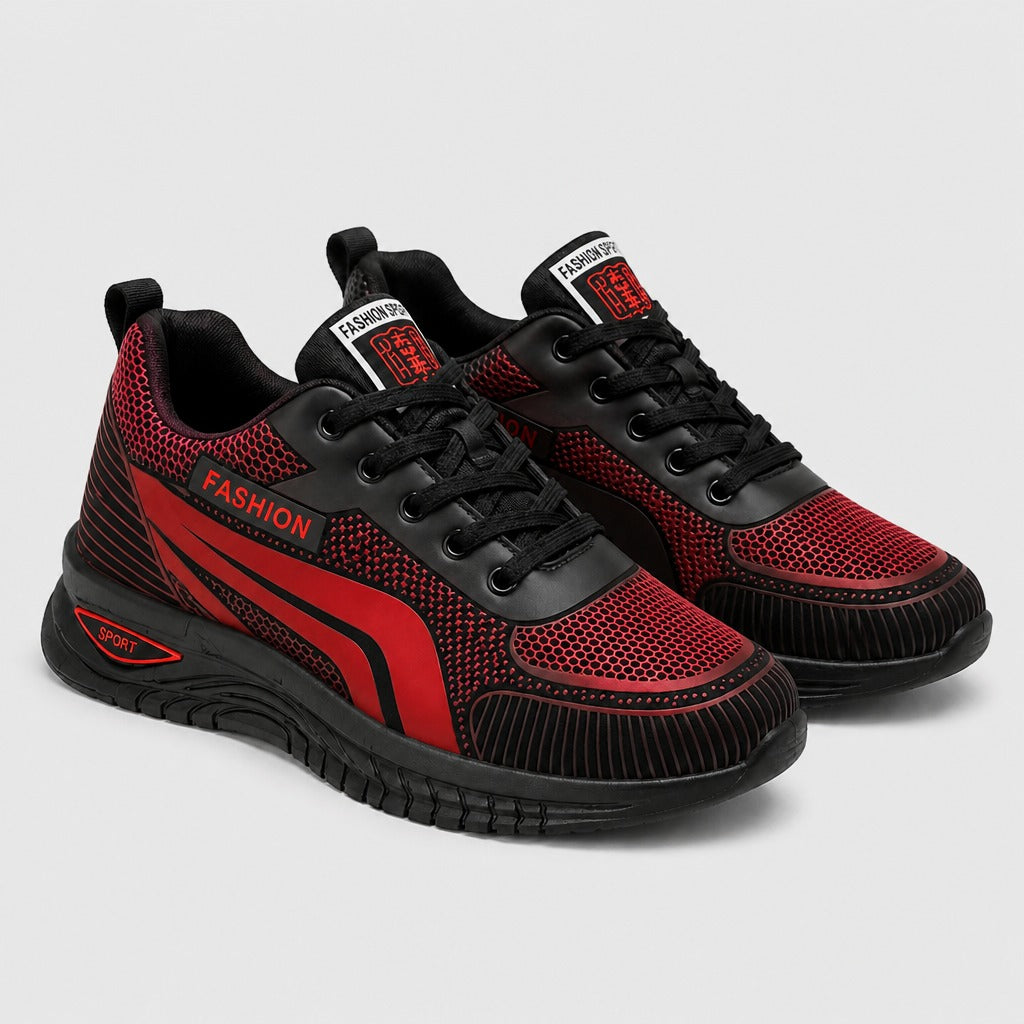 Men’s Lightweight Lace-Up Shoes with EVA Insole Bright Red