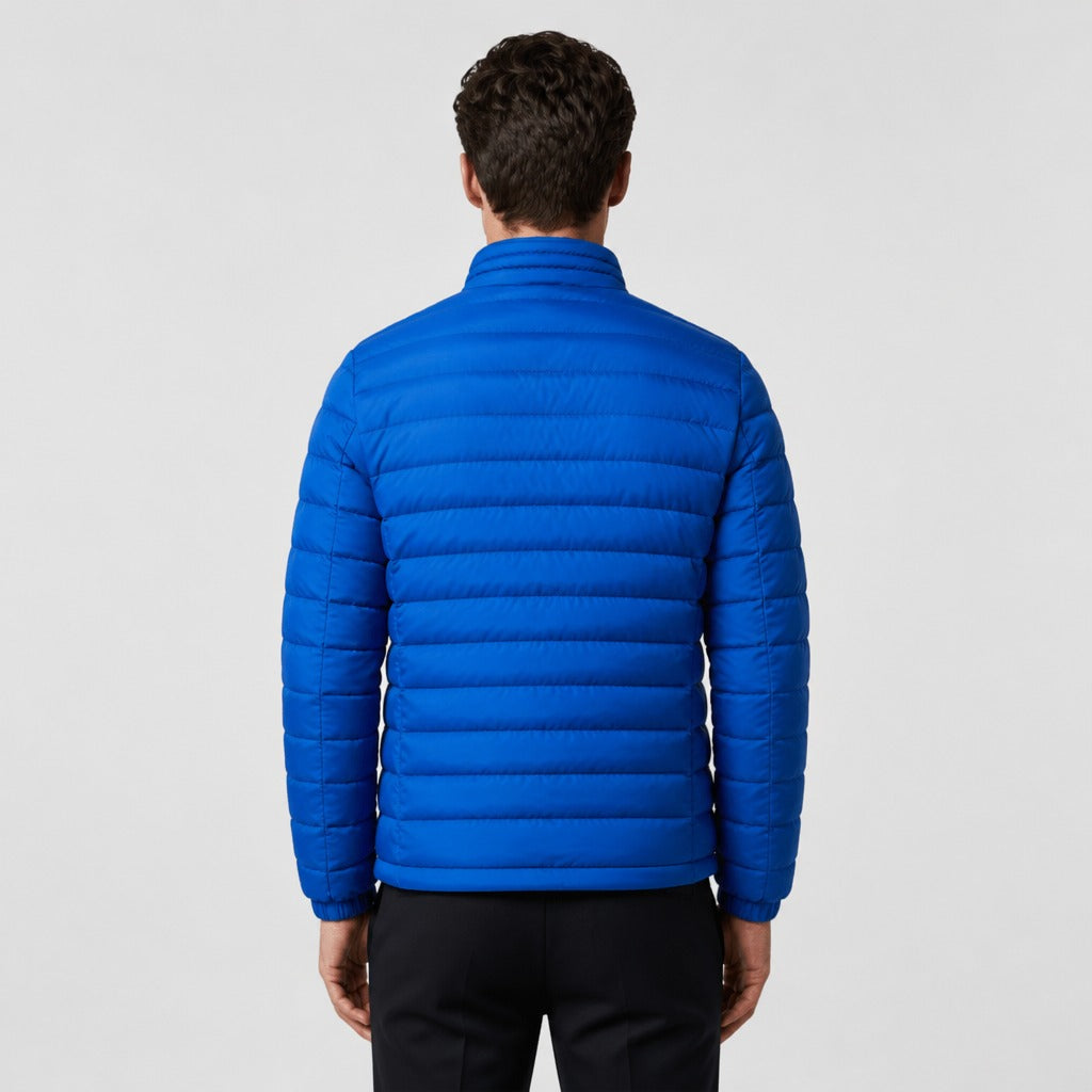 Men’s Lightweight Quilted Puffer Jacket Blue back
