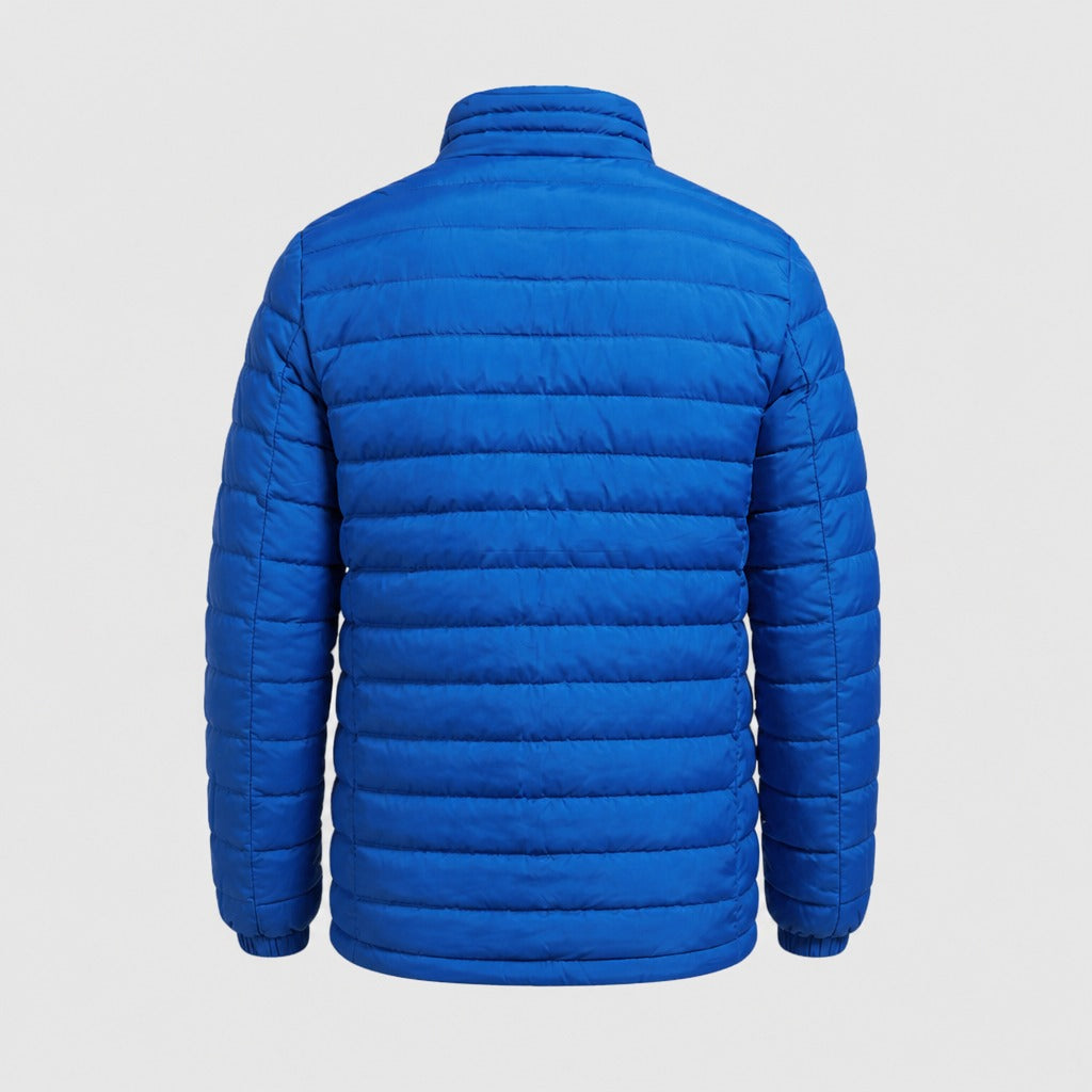 Men’s Lightweight Quilted Puffer Jacket Blue product back