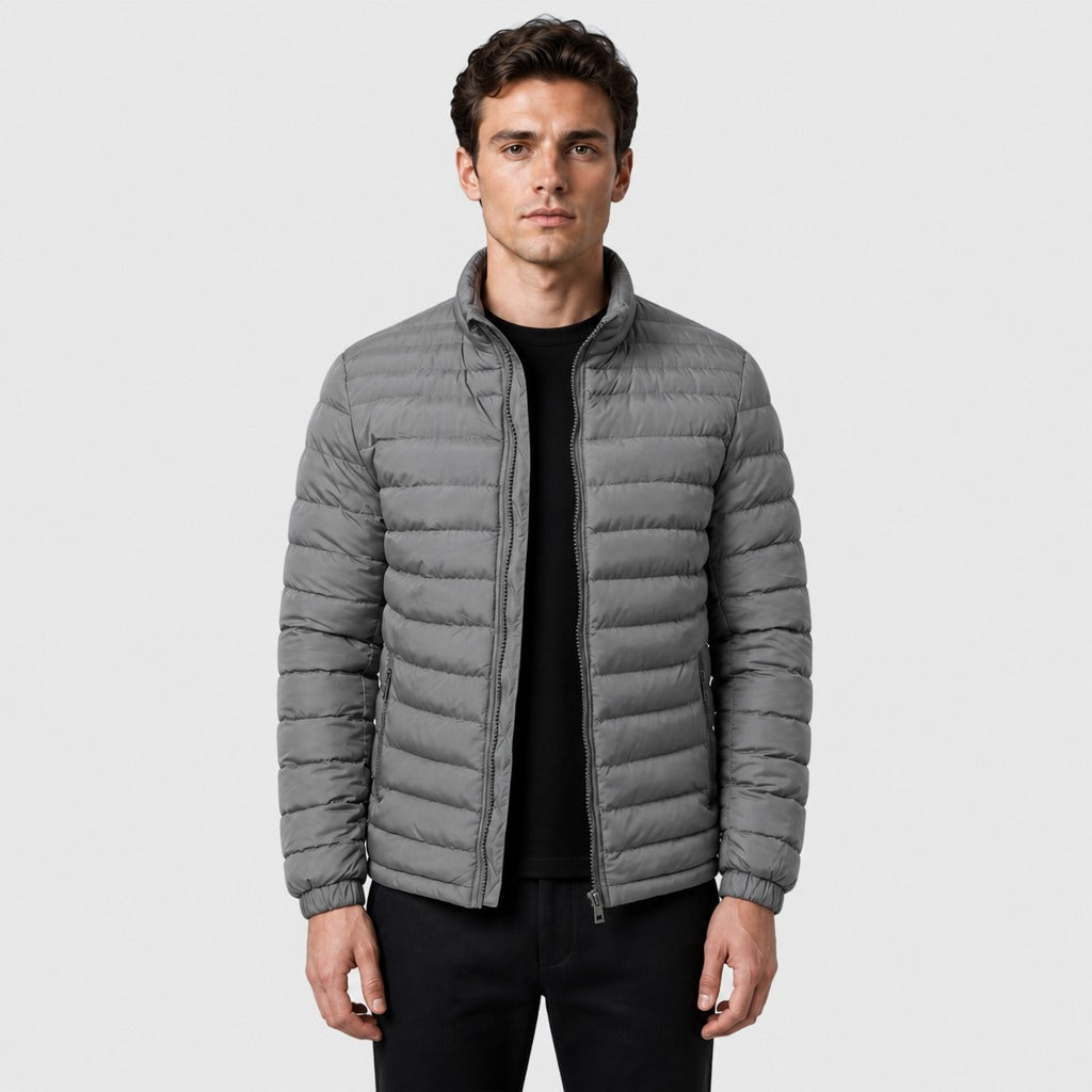 Men’s Lightweight Quilted Puffer Jacket Grey