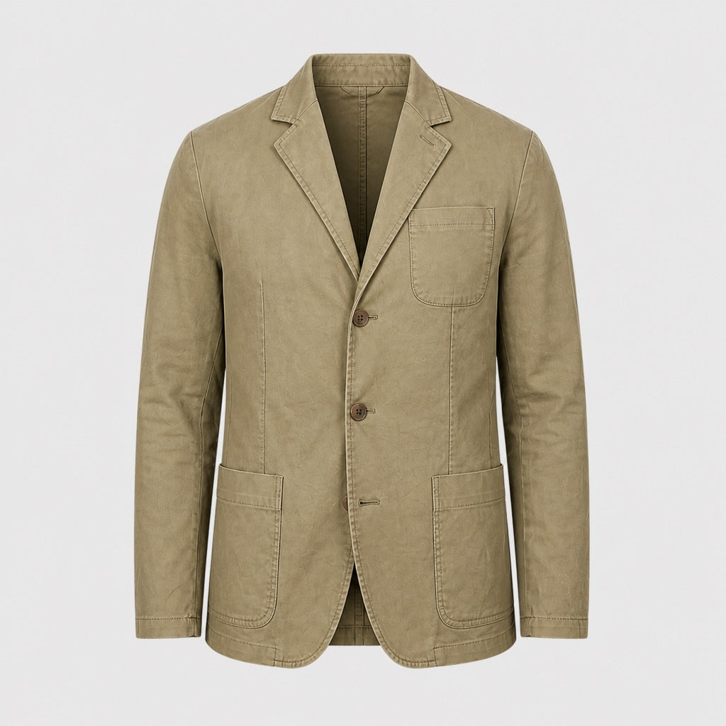 Men’s Lightweight Single-Button Blazer Khaki product front