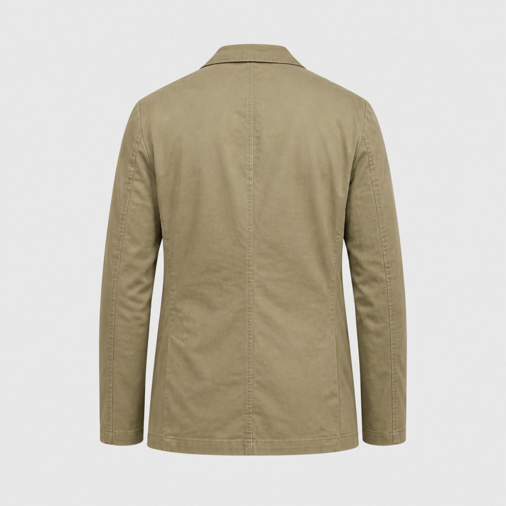 Men’s Lightweight Single-Button Blazer Khaki product back