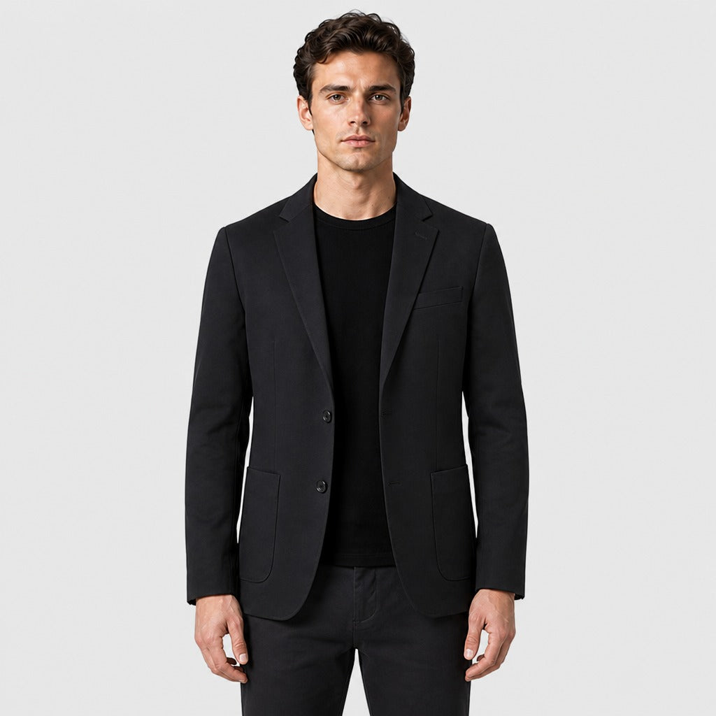 Men’s Lightweight Single-Button Blazer Black