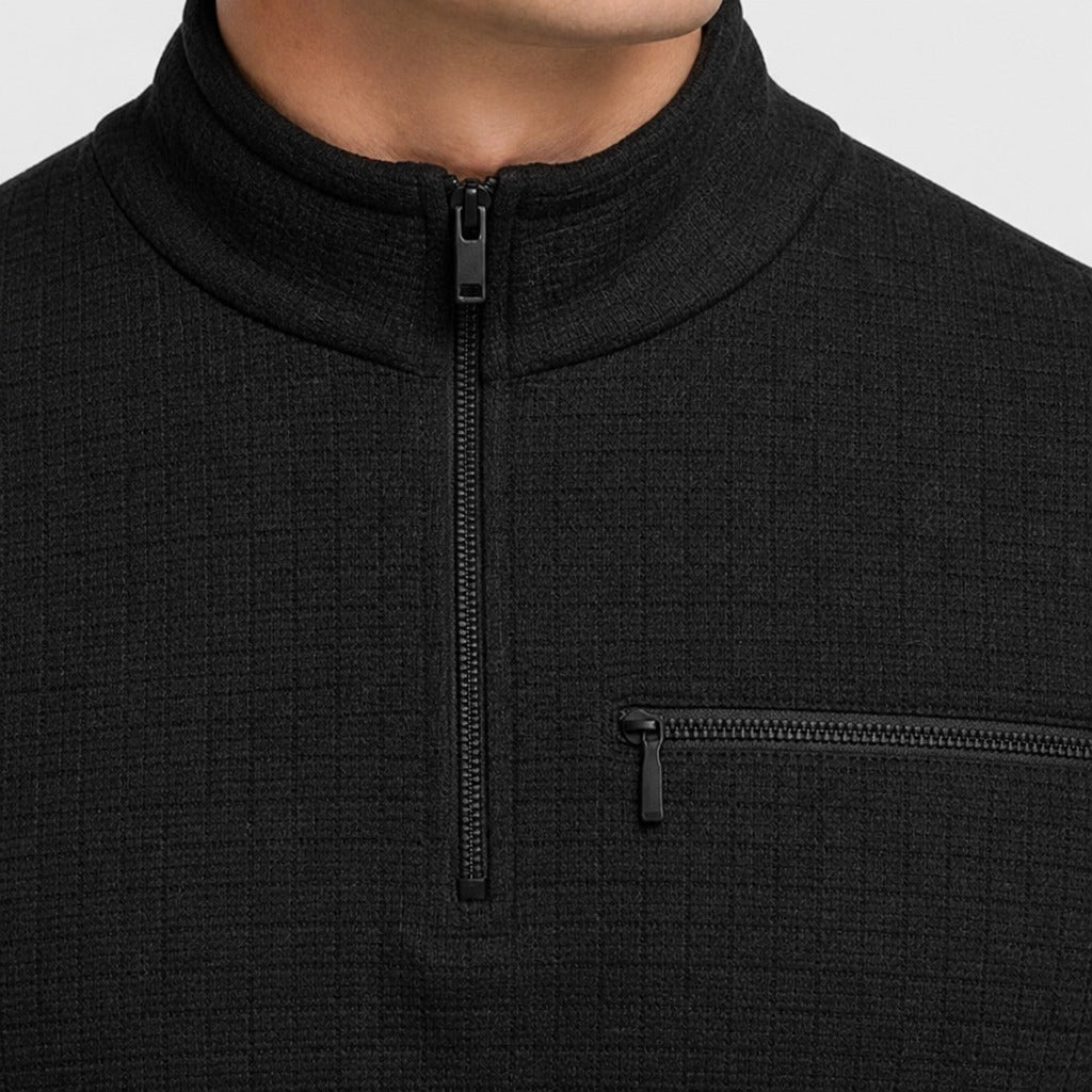 Men’s Long Sleeve Half-Zip Top detail