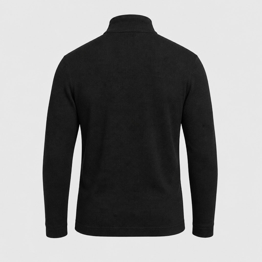 Men’s Long Sleeve Half-Zip Top Black product back