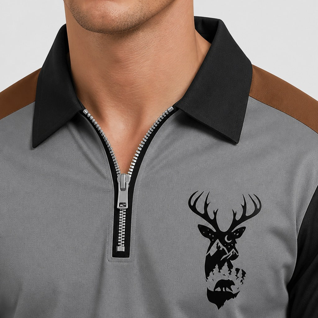 Men’s Long Sleeve Quick-Dry Polo Shirt detail