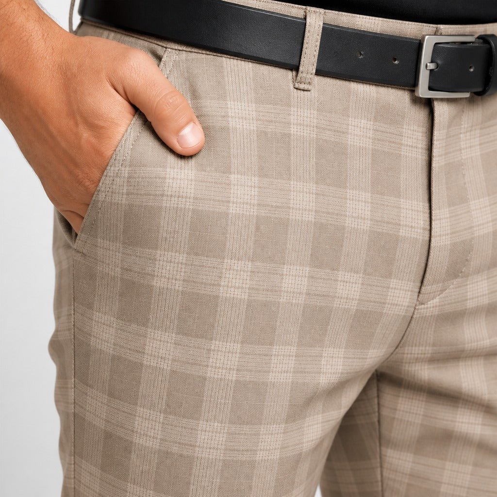 Men’s Loose Fit Button Trousers with Pockets detail