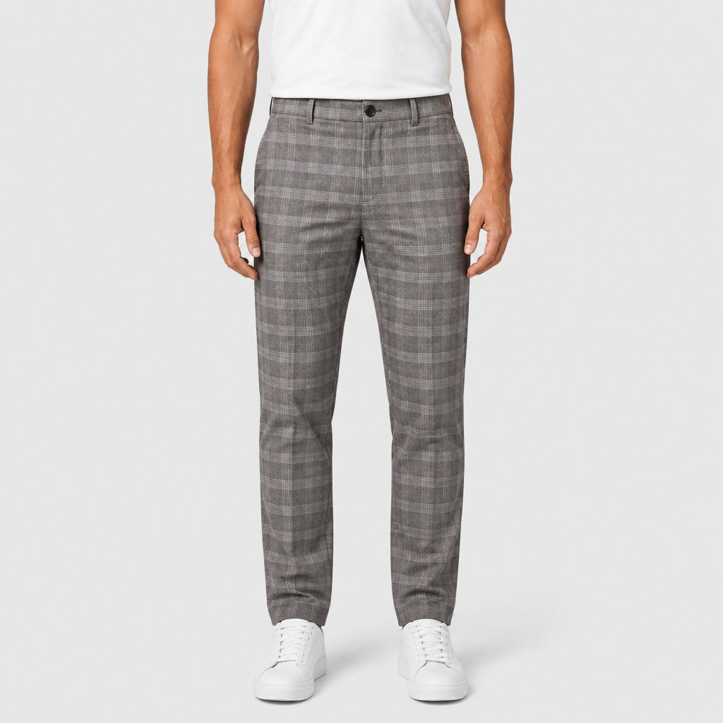 Men’s Loose Fit Button Trousers with Pockets Grey