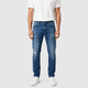 Men’s Loose Fit Cotton Denim Jeans Blue front