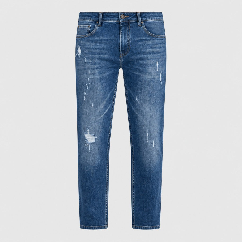 Men’s Loose Fit Cotton Denim Jeans Blue product front