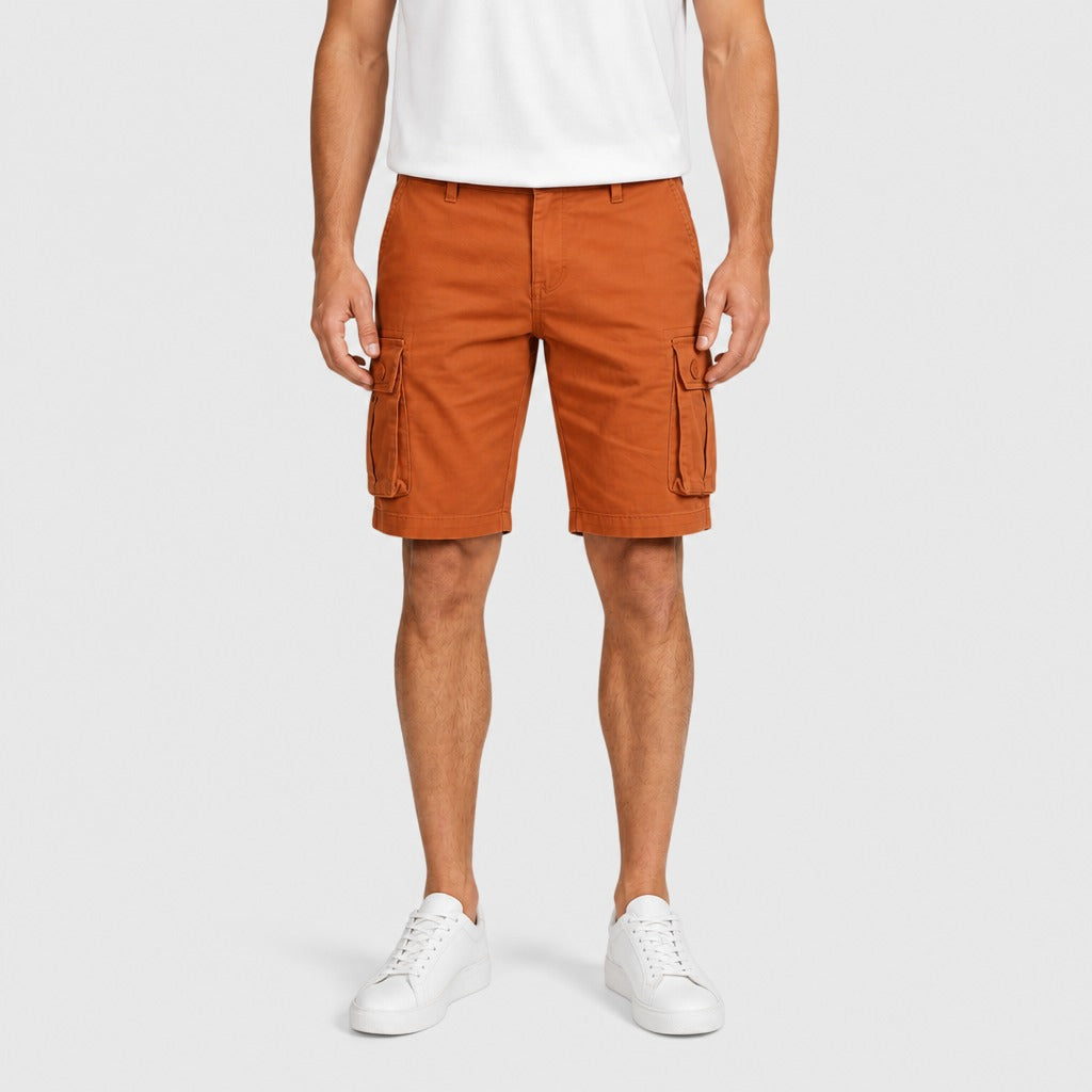 Men’s Loose Fit Cotton Safari Shorts Persimmon