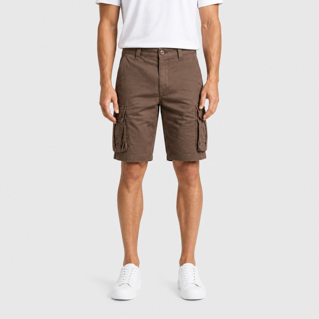 Men’s Loose Fit Cotton Safari Shorts Brown
