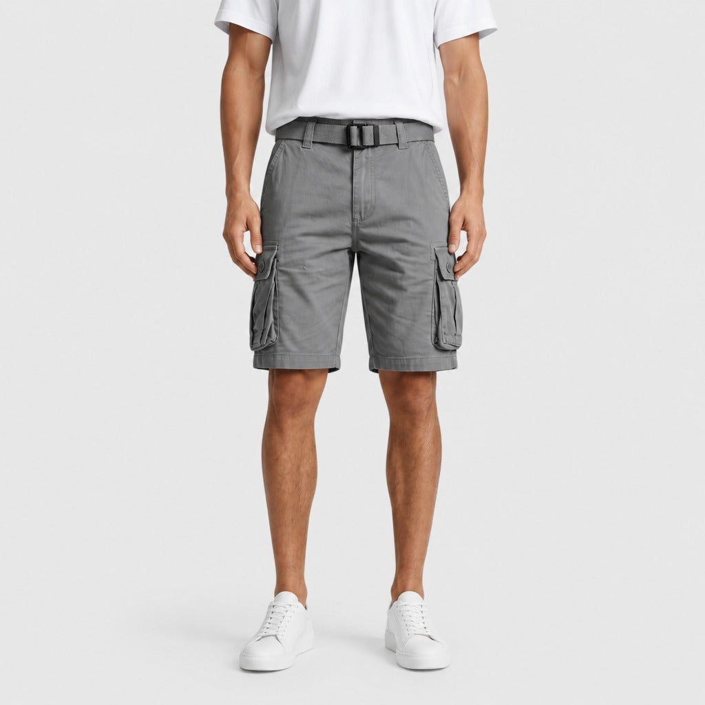 Men’s Loose Fit Cotton Safari Shorts Grey