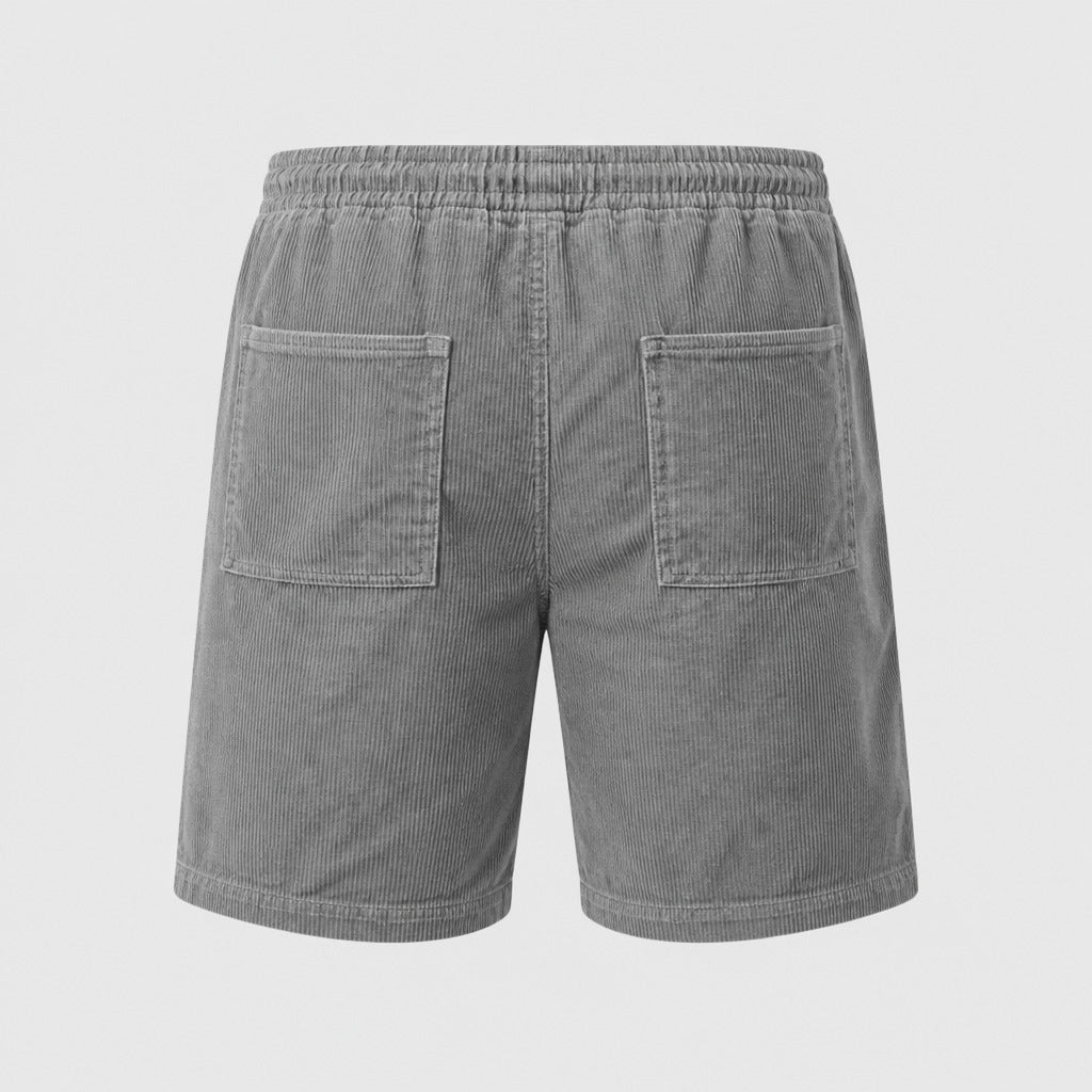 Men’s Loose Fit Elastic Waist Shorts Grey product back