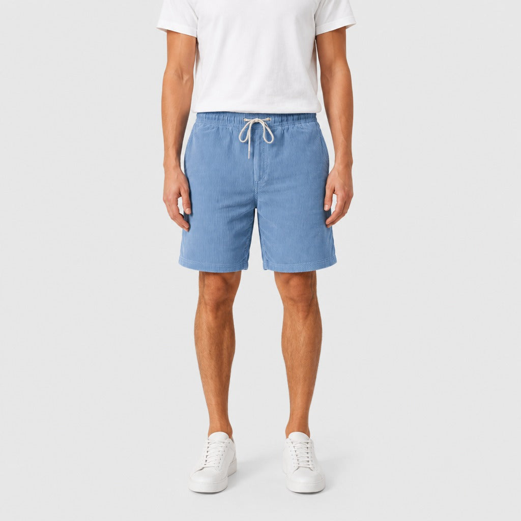 Men’s Loose Fit Elastic Waist Shorts Blue