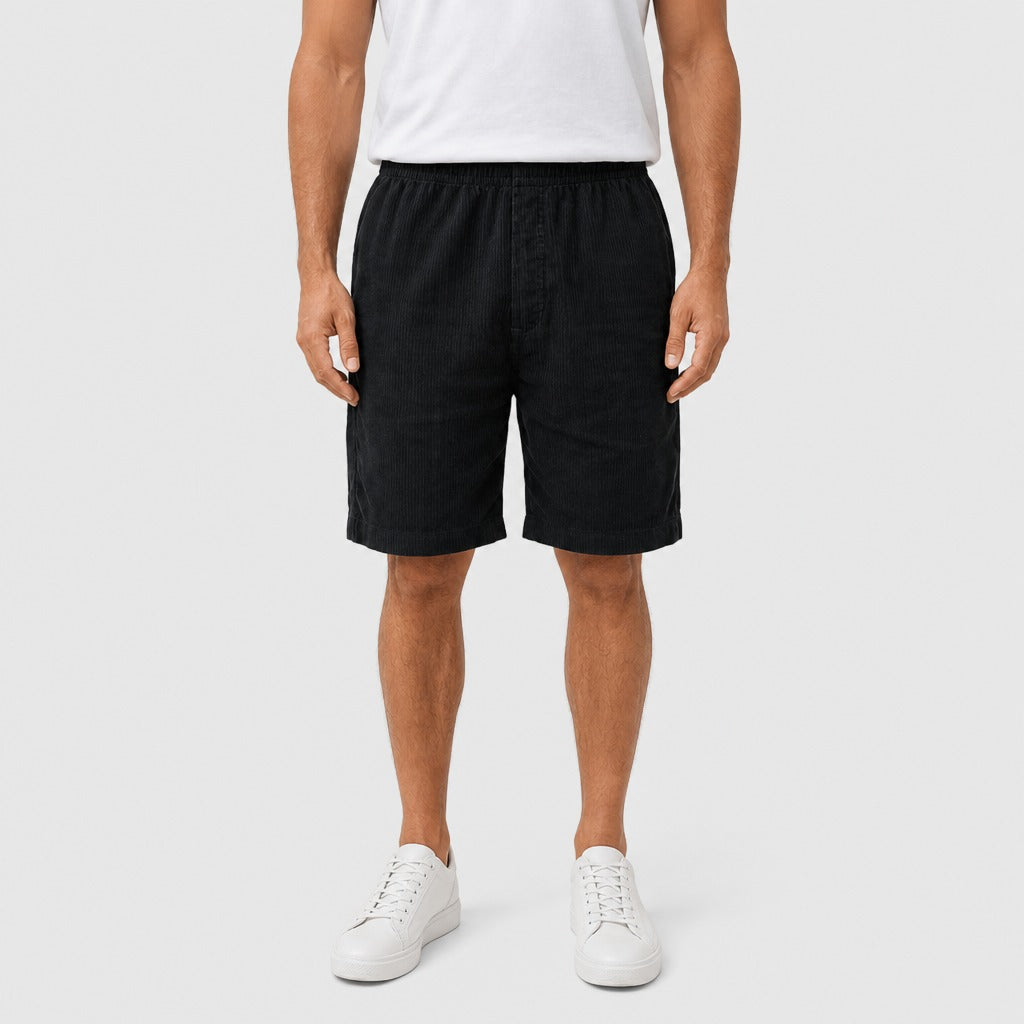 Men’s Loose Fit Elastic Waist Shorts Black