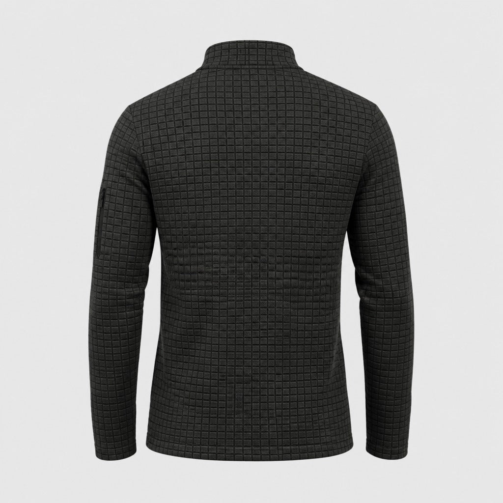 Men’s Loose Fit Solid Polo Shirt Black product back