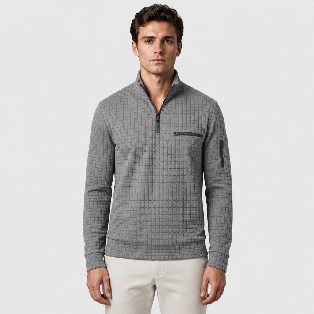 Men’s Loose Fit Solid Polo Shirt Grey